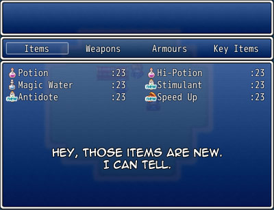 New Item Indication | Galv's RPG Maker Scripts & Plugins